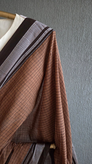 'VEDAVATHI' Handwoven Ilkal Silk Pallu Saree