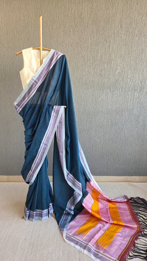 'PENNA' Handwoven Ilkal Silk Pallu Saree