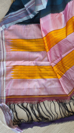 'PENNA' Handwoven Ilkal Silk Pallu Saree
