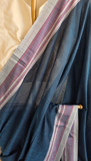 'PENNA' Handwoven Ilkal Silk Pallu Saree