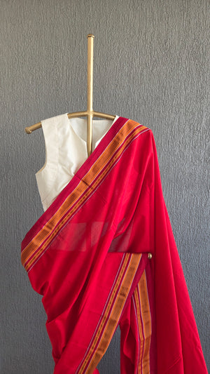 'HIREHALLA' Handwoven Ilkal Silk Pallu Saree