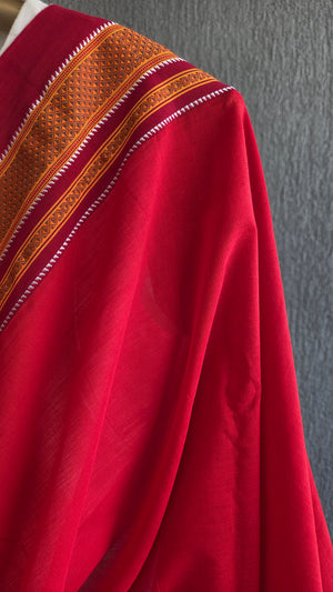 'HIREHALLA' Handwoven Ilkal Silk Pallu Saree