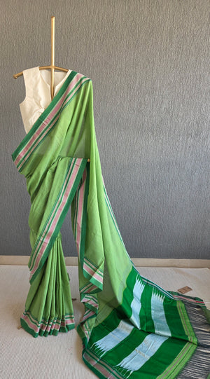 'VARAHI' Handwoven Ilkal Silk Pallu Saree