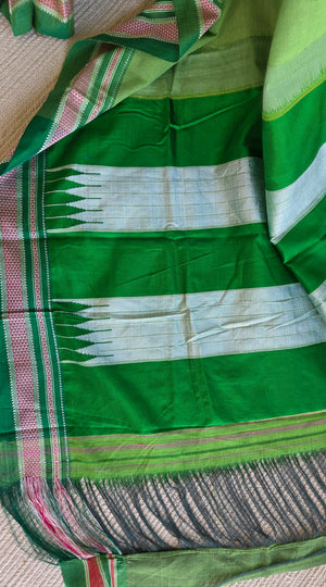 'VARAHI' Handwoven Ilkal Silk Pallu Saree
