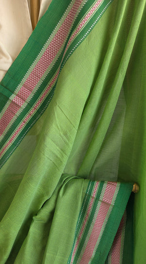 'VARAHI' Handwoven Ilkal Silk Pallu Saree