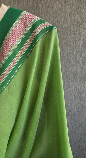 'VARAHI' Handwoven Ilkal Silk Pallu Saree