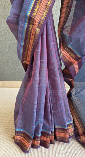 'ESHITHA' Handwoven Cotton Narayanpet Saree