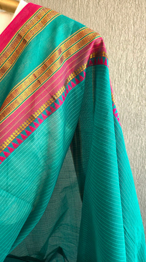 'MADHAVI' Handwoven Cotton Narayanpet Saree