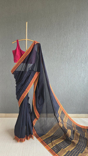 'MOUNIKA' Handwoven Cotton Narayanpet Saree