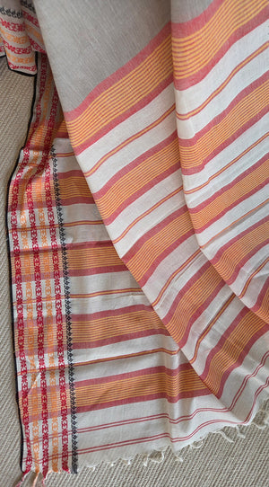 'BIBHA: Grey' Handwoven Begumpuri Saree