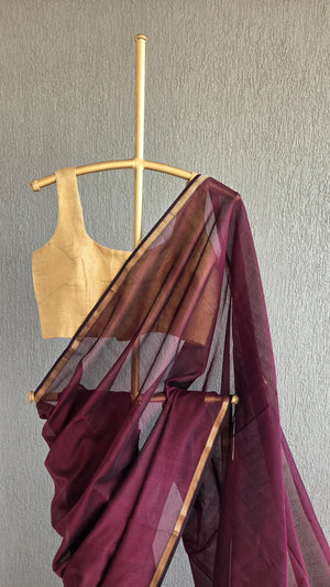 'VASUDHA' Handwoven Silk-Cotton Maheshwari Saree