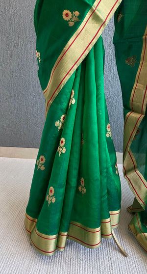 'THALIA' Handwoven Silk Chanderi Saree