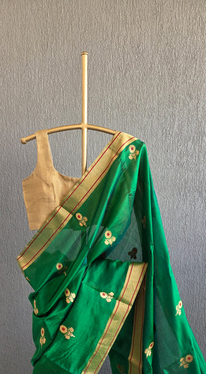 'THALIA' Handwoven Silk Chanderi Saree