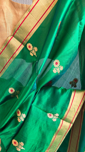 'THALIA' Handwoven Silk Chanderi Saree