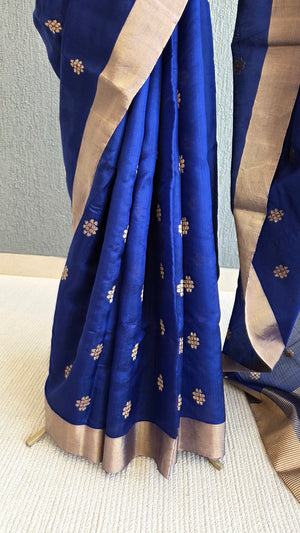 'HESTIA' Handwoven Silk Chanderi Saree