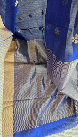'HESTIA' Handwoven Silk Chanderi Saree