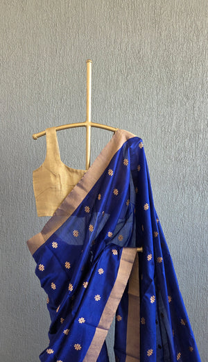 'HESTIA' Handwoven Silk Chanderi Saree
