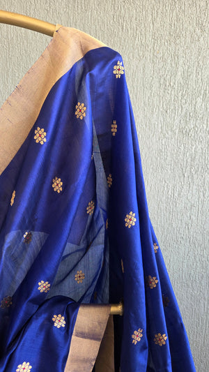'HESTIA' Handwoven Silk Chanderi Saree