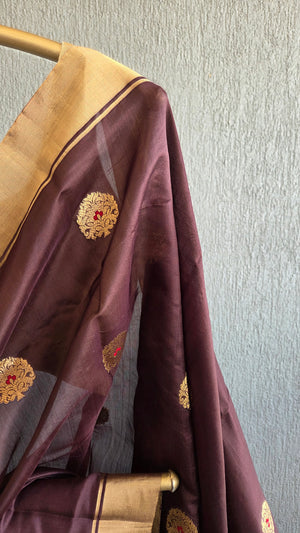 'ANTHEIA' Handwoven Silk Chanderi Saree