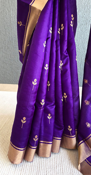'CLIO' Handwoven Silk Chanderi Saree