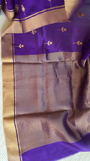'CLIO' Handwoven Silk Chanderi Saree