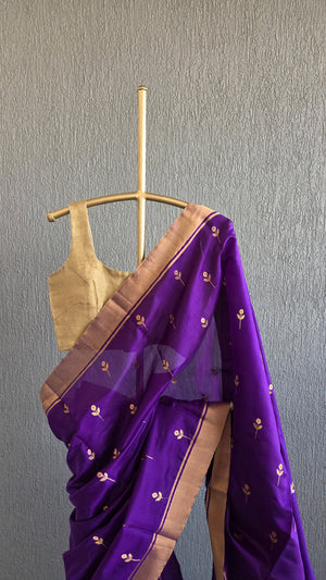 'CLIO' Handwoven Silk Chanderi Saree