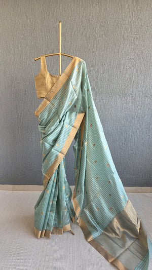 'FIDES' Handwoven Silk Chanderi Saree
