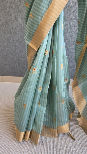 'FIDES' Handwoven Silk Chanderi Saree