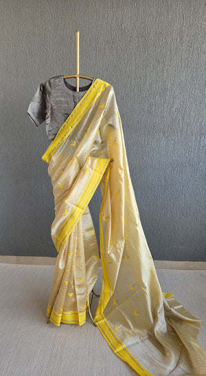 'METIS' Handwoven Silk Chanderi Saree