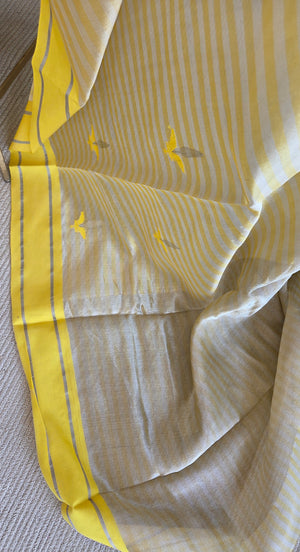 'METIS' Handwoven Silk Chanderi Saree