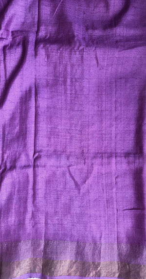 'GROWTH MINDSET' Handwoven and Hand Block Printed Tussar Silk Saree
