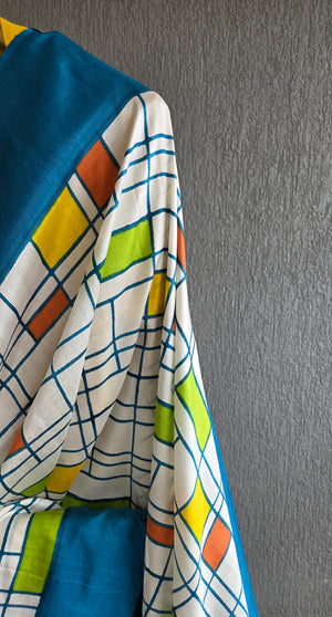 'STRATEGIC THINKING' Handwoven Mulberry Silk Saree