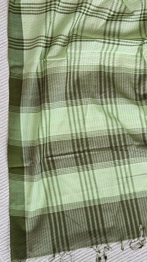 'HARD STOP' Handwoven Mangalagiri Cotton Saree