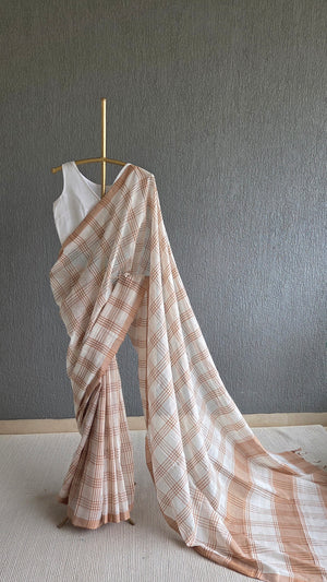 'FULL DISCLOSURE' Handwoven Mangalagiri Cotton Saree