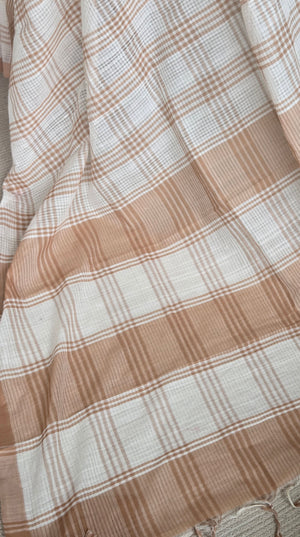 'FULL DISCLOSURE' Handwoven Mangalagiri Cotton Saree