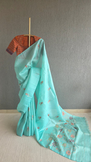 'FINAL APPROVAL' Handwoven Jamdani Tussar Silk Saree