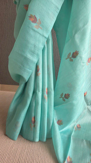 'FINAL APPROVAL' Handwoven Jamdani Tussar Silk Saree