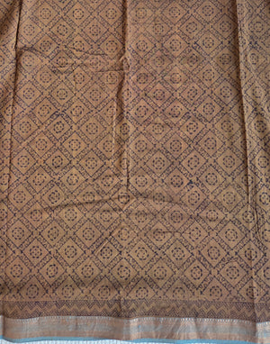 'ABOLI' Kalamkari on Handwoven Mangalagiri saree