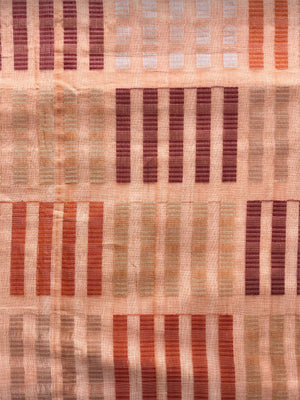 "Tamra-Rajat" Handwoven Chanderi Silk Cotton Fabric