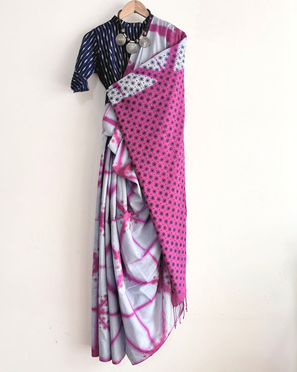 'VĀTĀ' Clamp Dyed Handwoven Cotton