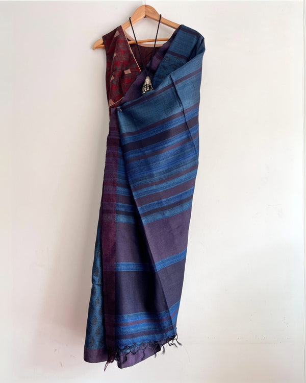 KOA - Hand block printed Bhagalpuri Tussar silk