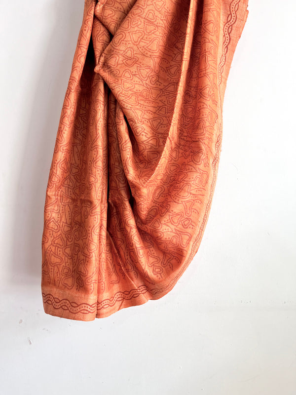 HARLEY - Hand block printed Bhagalpuri Tussar silk