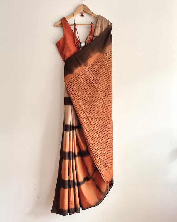 'PAVANA' Clamp Dyed Handwoven Cotton