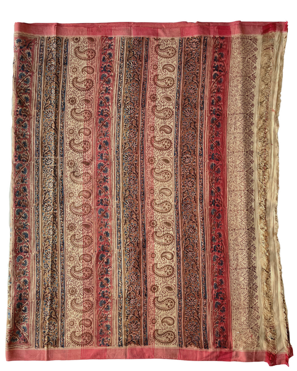 'IRAVATI' Block printed Kalamkari on handwoven cotton