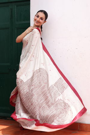 'BAUHAUS' Batik on Handwoven Mulberry silk