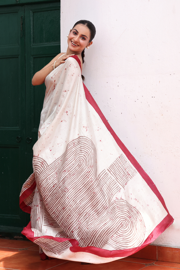 'BAUHAUS' Batik on Handwoven Mulberry silk
