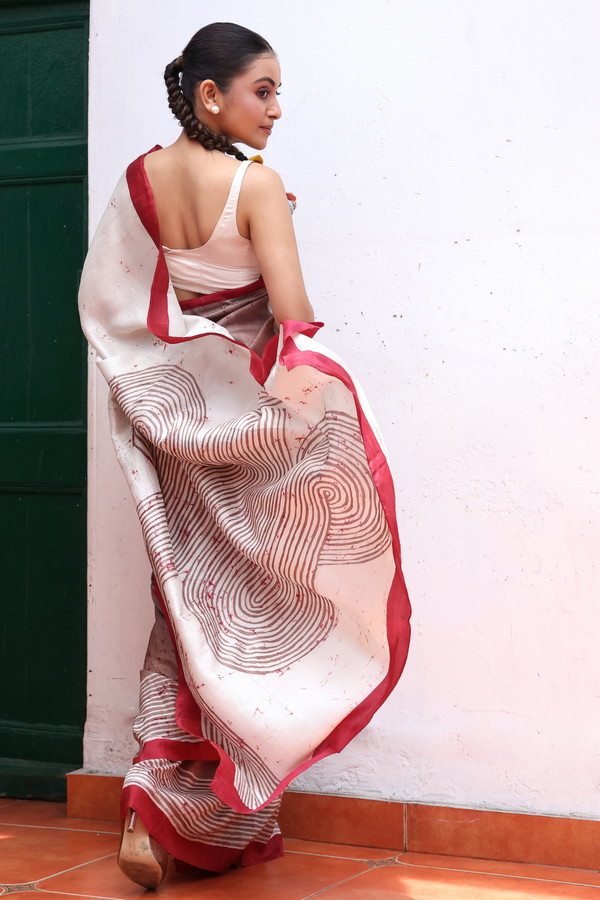 'BAUHAUS' Batik on Handwoven Mulberry silk