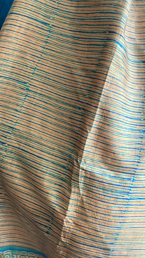 Surya Bindu handblock printed mulberry silk