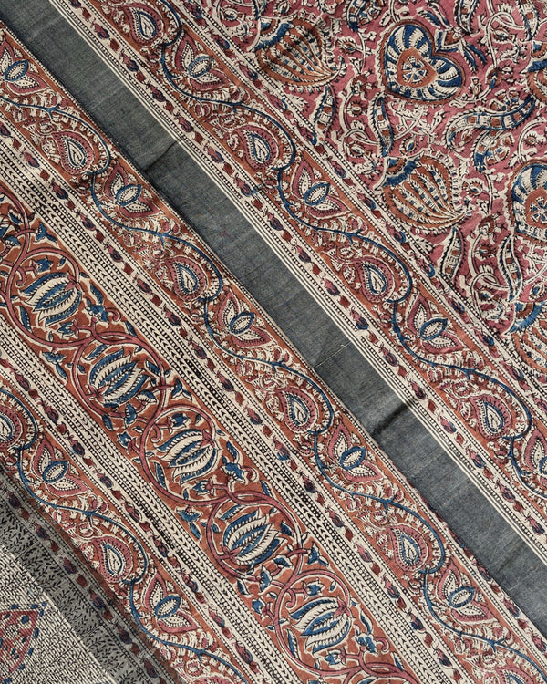 'MRIDULA' Block printed Kalamkari on handwoven cotton