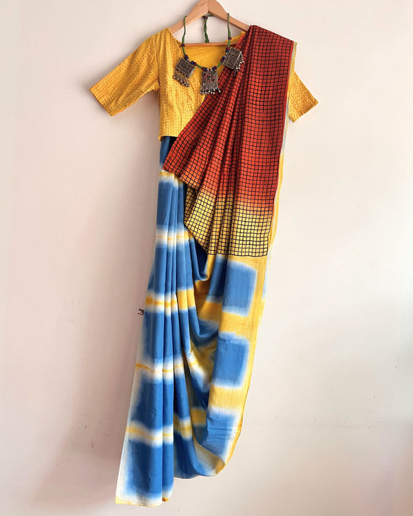 'YAHA' Clamp Dyed Handwoven Cotton